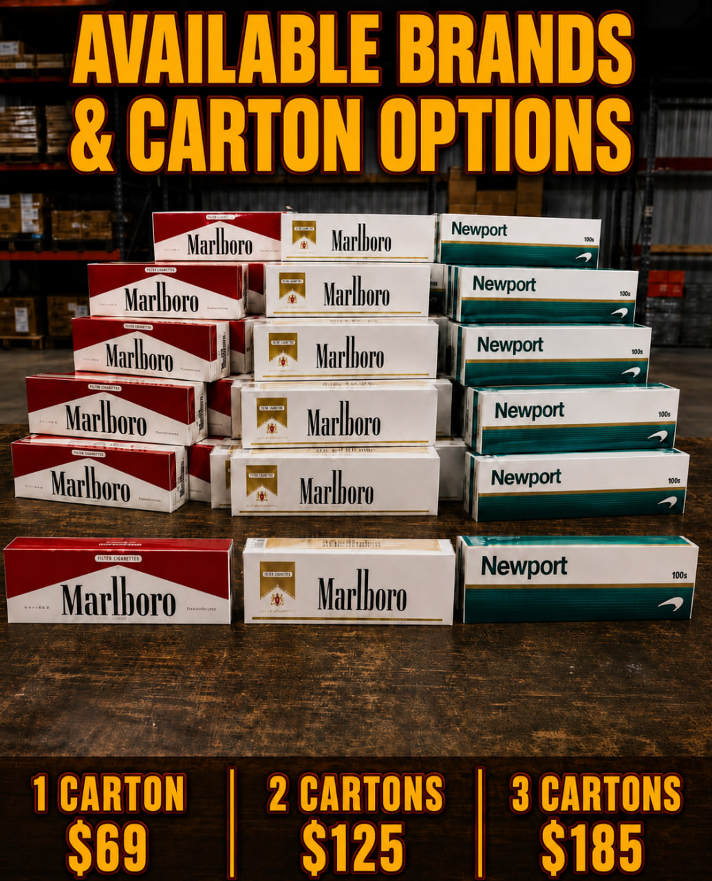 Limited-time offer: Marlboro and Newport combo meals, one carton each